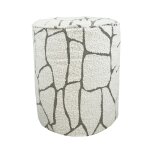 Tabouret dhoussable repose pieds en laine boucl design
