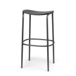 Tabouret design en mtal anthracite