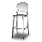Tabouret design en plastique gris