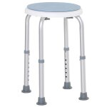 Tabouret de douche hauteur rglable aluminium blanc et bleu