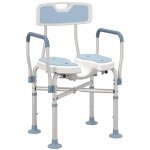 Tabouret de douche sige rembourre en u cadre en aluminium bleu