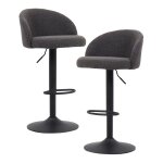 Tabourets en effet peau de mouton anthracite Tabourets en effet peau de mouton anthracite