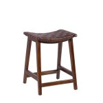 Tabouret haut en bois marron Tabouret haut en bois marron