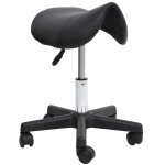 Tabouret de massage pivotant 360 revtement synthtique noir