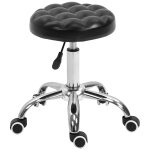 Tabouret massage réglable pivotant assise synthétique capitonnée noir Tabouret massage réglable pivotant assise synthétique capitonnée noir