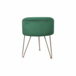 Tabouret pouf 35x35x43 en velours vert Tabouret pouf 35x35x43 en velours vert