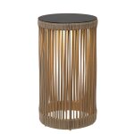 Tabouret pvc rechageable taupe ip44 61. 5 cm