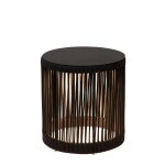 Tabouret pvc rechargeable noir ip44 36. 5 cm