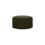 Tabouret rond en fibres synth�tiques, petit, olive