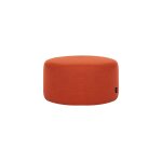 Tabouret rond en laine, petit, terracotta