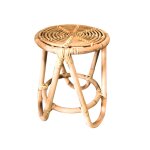 Tabouret rotin 4 pieds