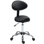 Tabouret  roulettes pivotant 360 hauteur rglable 51 - 67 cm noir