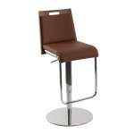 Tabouret simili cuir et acier chromé Tabouret simili cuir et acier chromé