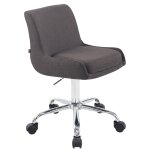 Tabouret de travail rglable pivotant en tissu gris fonc