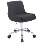 Tabouret de travail rglable pivotant en tissu noir