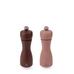 Tahiti duo de moulins à poivre et à sel manuels en bois, terre, 15 Tahiti duo de moulins à poivre et à sel manuels en bois, terre, 15