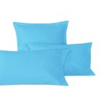 Taie d'oreiller 100% coton turquoise 50x75 cm