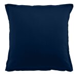 Taie d'oreiller carr�e satin de coton bleu 65x65 cm