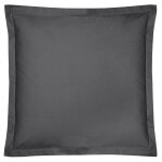 Taies d'oreiller en coton bio anthracite 65 x 65 cm