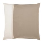 Taie d'oreiller en coton bio beige 65 x 65 cm