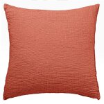 Taie d'oreiller gaze de coton sienne 65x65 cm Taie d'oreiller gaze de coton sienne 65x65 cm