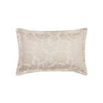 Taie d'oreiller imprime en jacquard de coton beige 50x75