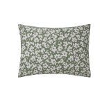 Taie d'oreiller imprim�e en lyocell vert 50x70