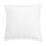 Taie d'oreiller lin blanc 65x65 cm Taie d'oreiller lin blanc 65x65 cm