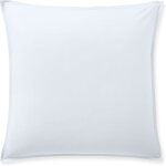 Taie d'oreiller percale de coton blanc nuage 65x65 cm