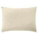Taie d'oreiller percale de coton ecru naturel 50x70 cm