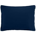 Taie d'oreiller rectangle satin de coton bleu 50x70 cm