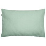 Taie d'oreiller rversible en coton nid d'abeille vert 50x70 cm