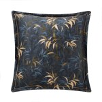 Taie d'oreiller satin bleu fonc� 65x65 cm