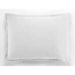 Taie d'oreiller satin de coton blanc optique 50x70 cm