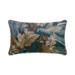 Taie d'oreiller satin de coton bleu 50x70 cm