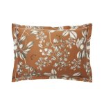Taie d'oreiller satin de coton orange 50x70 cm