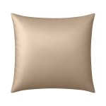 Taie d oreiller en soie anti frisotti et anti - �ge taupe 65x65 cm