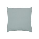 Taie d'oreiller uni en gaze de coton vert 65x65