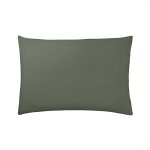 Taie d'oreiller unie en gaze de coton vert 50x75