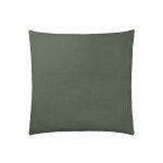 Taie d'oreiller unie en gaze de coton vert 65x65