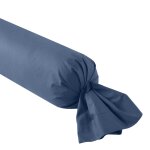 Taie de traversin coton bleu 160 cm