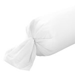 Taie de traversin coton colombe 43x210 cm