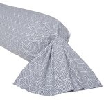 Taie de traversin imprimée en bambou blanc et noir 85x185 Taie de traversin imprimée en bambou blanc et noir 85x185