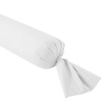 Taie de traversin percale blanc 160 cm Taie de traversin percale blanc 160 cm