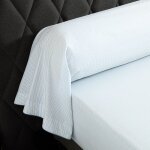 Taie de traversin percale bleu clair 43x210 cm