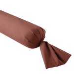 Taie de traversin percale brique 160 cm