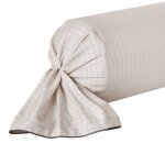 Taie de traversin satin beige 43x210 cm Taie de traversin satin beige 43x210 cm
