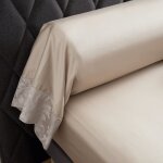 Taie de traversin satin beige 43x210 cm Taie de traversin satin beige 43x210 cm