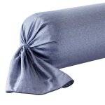 Taie de traversin satin bleu clair 43x210 cm Taie de traversin satin bleu clair 43x210 cm