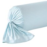 Taie de traversin satin bleu clair 43x210 cm Taie de traversin satin bleu clair 43x210 cm